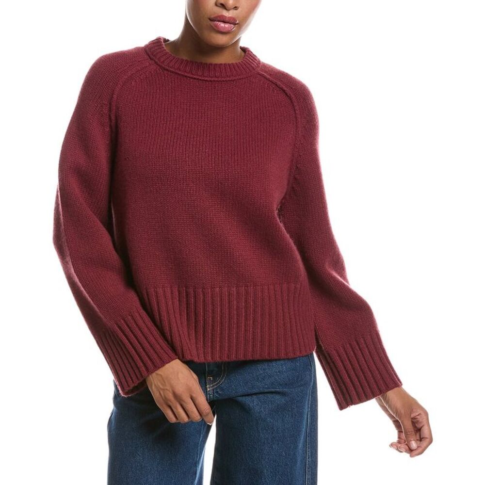 Simkhai Womens  Curtis Crewneck Cashmere Sweater, Red